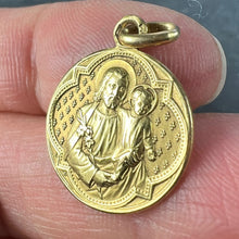 Load image into Gallery viewer, French Joseph and Jesus 18K Yellow Gold Medal Pendant
