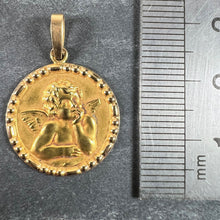 Load image into Gallery viewer, French Raphael’s Cherub 18K Yellow Gold Charm Medal Pendant
