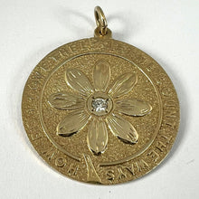 Load image into Gallery viewer, Merrin Let Me Count The Ways Daisy 14K Yellow Gold Diamond Love Pendant
