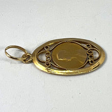 Load image into Gallery viewer, French Virgin Mary 18K Yellow Gold Filigree Charm Pendant Medal
