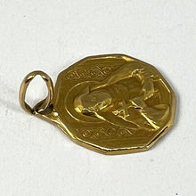 Load image into Gallery viewer, Italian Saint Therese 18K Yellow Gold Charm Medal Pendant
