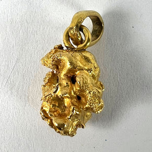 Natural Yellow Gold Nugget 18K Charm Pendant