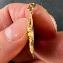 Load image into Gallery viewer, French My Heart Beats For You Il Bat Pour Toi 18K Yellow Gold Ruby Love Pendant
