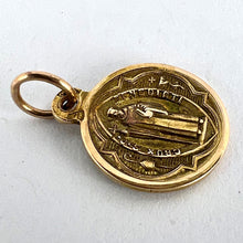 Load image into Gallery viewer, Small Saint Benedict Medal 18K Yellow Gold Charm Pendant
