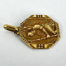 Load image into Gallery viewer, French Thiery Saint Christopher Triumph of Speed 18K Yellow Gold Charm Pendant
