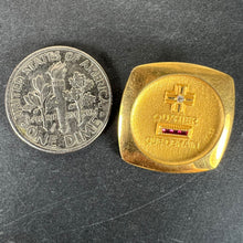 Load image into Gallery viewer, Augis French Plus Qu’Hier Ruby Diamond 18K Yellow Gold Love Charm Pendant
