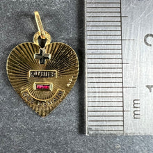 Load image into Gallery viewer, Augis More Than Yesterday Heart 18K Yellow White Gold Synthetic Ruby Love Pendant
