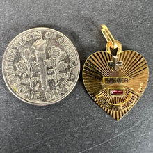 Load image into Gallery viewer, Augis More Than Yesterday Heart 18K Yellow White Gold Synthetic Ruby Love Pendant
