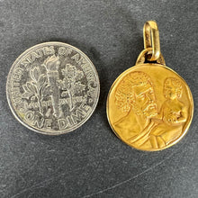 Load image into Gallery viewer, Vintage French KimberleySaint Christopher 18K Yellow Gold Medal Pendant
