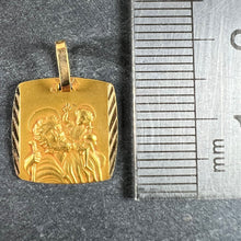 Load image into Gallery viewer, French 18K Yellow Gold Saint Christopher Religious Charm Pendant
