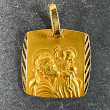 Load image into Gallery viewer, French 18K Yellow Gold Saint Christopher Religious Charm Pendant
