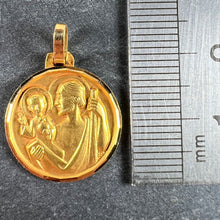 Load image into Gallery viewer, Vintage French 18K Yellow Gold Saint Christopher Religious Charm Pendant
