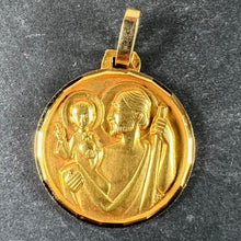Load image into Gallery viewer, Vintage French 18K Yellow Gold Saint Christopher Religious Charm Pendant
