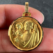 Load image into Gallery viewer, Vintage French 18K Yellow Gold Saint Christopher Religious Charm Pendant
