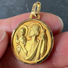 Load image into Gallery viewer, Vintage French 18K Yellow Gold Saint Christopher Religious Charm Pendant
