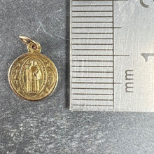 Load image into Gallery viewer, Small Saint Benedict Medal 18K Yellow Gold Charm Pendant
