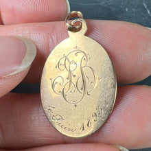 Load image into Gallery viewer, French First Communion 18K Rose Yellow Gold Medal Pendant
