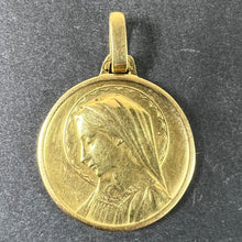 Load image into Gallery viewer, French Dropsy Virgin Mary 18K Yellow Gold Religious Medal Pendant
