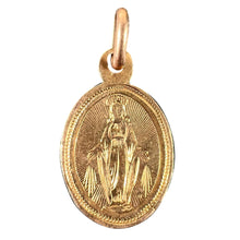 Load image into Gallery viewer, French Virgin Mary 18K Rose Gold Charm Pendant
