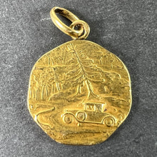 Load image into Gallery viewer, French Tricard Saint Christopher 18K Yellow Gold Charm Pendant Medal
