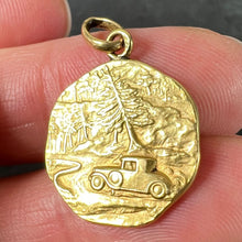 Load image into Gallery viewer, French Tricard Saint Christopher 18K Yellow Gold Charm Pendant Medal
