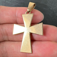 Load image into Gallery viewer, French 18K Rose Gold Tapered Arms Cross Pendant
