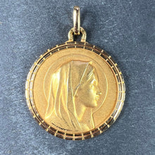 Load image into Gallery viewer, French Dropsy Virgin Mary 18K Yellow Gold Medal Pendant
