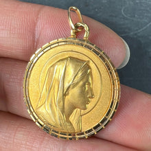 Load image into Gallery viewer, French Dropsy Virgin Mary 18K Yellow Gold Medal Pendant
