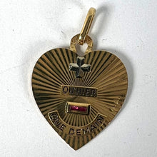 Load image into Gallery viewer, Augis More Than Yesterday Heart 18K Yellow White Gold Synthetic Ruby Love Pendant
