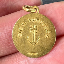 Load image into Gallery viewer, Italian Dio Ti Protegga God Protect You 18K Yellow Gold Charm Pendant
