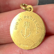 Load image into Gallery viewer, Italian Dio Ti Protegga God Protect You 18K Yellow Gold Charm Pendant
