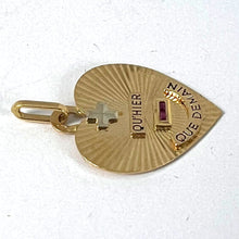 Load image into Gallery viewer, Augis More Than Yesterday Heart 18K Yellow White Gold Synthetic Ruby Love Pendant
