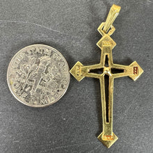Load image into Gallery viewer, Vintage French 18K Yellow Gold Cross Pendant
