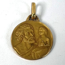 Load image into Gallery viewer, Vintage French KimberleySaint Christopher 18K Yellow Gold Medal Pendant
