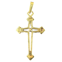 Load image into Gallery viewer, Vintage French 18K Yellow Gold Cross Pendant

