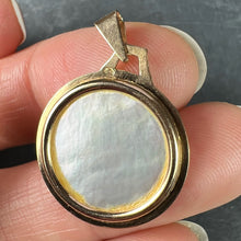 Load image into Gallery viewer, French Virgin Mary Mother of Pearl 18K Yellow Gold Charm Pendant
