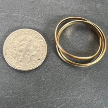 Load image into Gallery viewer, Vintage French 18K White Rose Yellow Gold Trinity Russian Wedding Ring
