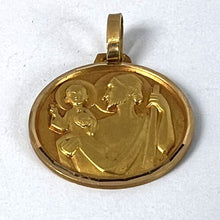 Load image into Gallery viewer, Vintage French 18K Yellow Gold Saint Christopher Religious Charm Pendant
