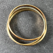 Load image into Gallery viewer, Vintage French 18K White Rose Yellow Gold Trinity Russian Wedding Ring
