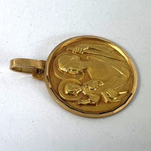 Load image into Gallery viewer, Vintage French 18K Yellow Gold Saint Christopher Religious Charm Pendant
