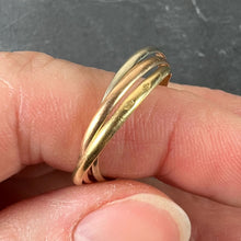 Load image into Gallery viewer, Vintage French 18K White Rose Yellow Gold Trinity Russian Wedding Ring
