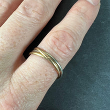 Load image into Gallery viewer, Vintage French 18K White Rose Yellow Gold Trinity Russian Wedding Ring
