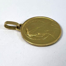 Load image into Gallery viewer, French Dropsy Virgin Mary 18K Yellow Gold Religious Medal Pendant
