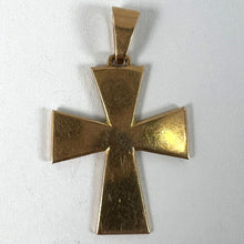 Load image into Gallery viewer, French 18K Rose Gold Tapered Arms Cross Pendant
