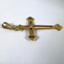 Load image into Gallery viewer, Vintage French 18K Yellow Gold Cross Pendant
