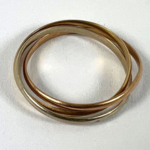 Load image into Gallery viewer, Vintage French 18K White Rose Yellow Gold Trinity Russian Wedding Ring
