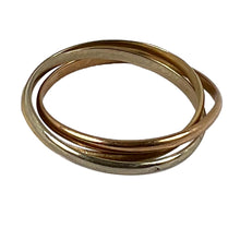 Load image into Gallery viewer, Vintage French 18K White Rose Yellow Gold Trinity Russian Wedding Ring
