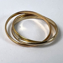 Load image into Gallery viewer, Vintage French 18K White Rose Yellow Gold Trinity Russian Wedding Ring

