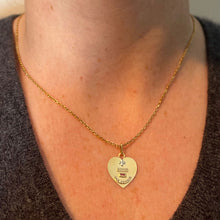 Load image into Gallery viewer, Augis More Than Yesterday Heart 18K Yellow White Gold Synthetic Ruby Love Pendant
