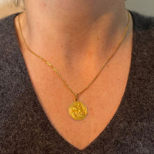 Load image into Gallery viewer, Vintage French Perroud Saint Christopher 18K Yellow Gold Octagonal Medal Pendant
